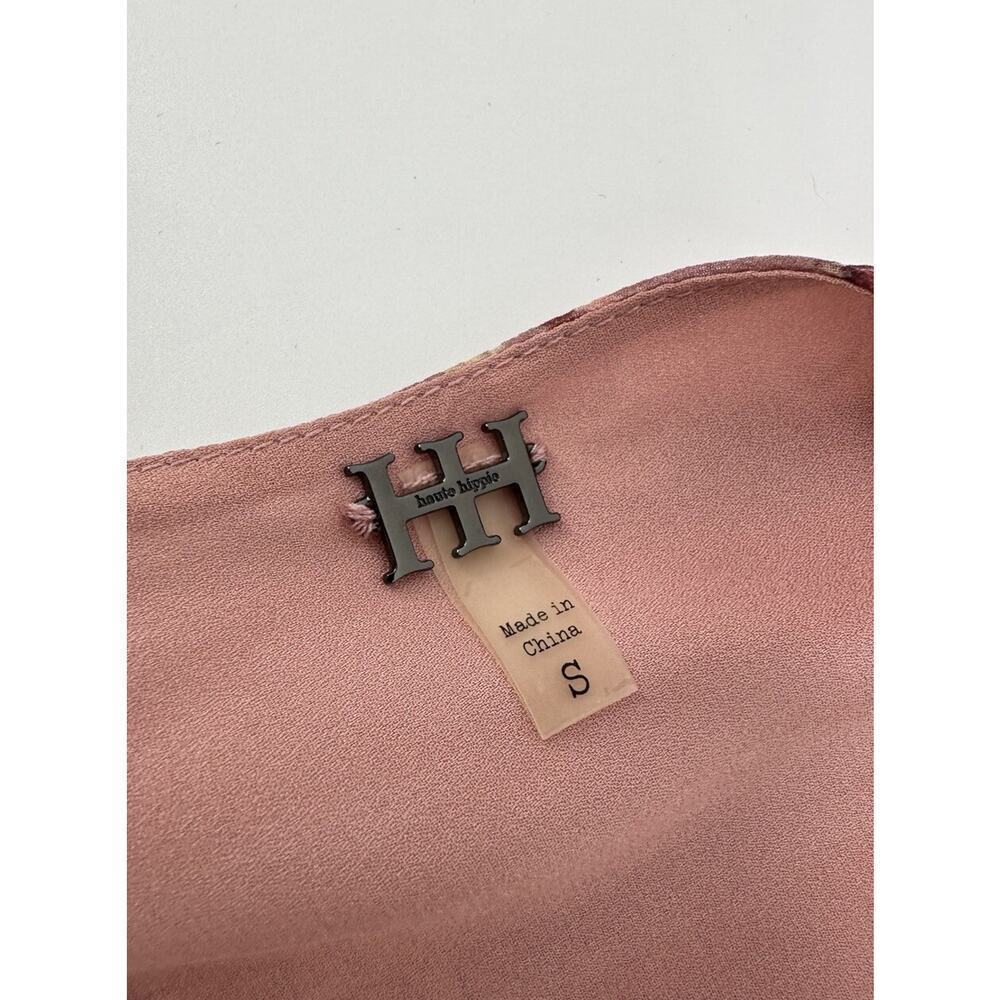 HAUTE HIPPIE Top Women’s Size Small No Regrets Cami Silk Pink Blouse Studded - Picture 5 of 9